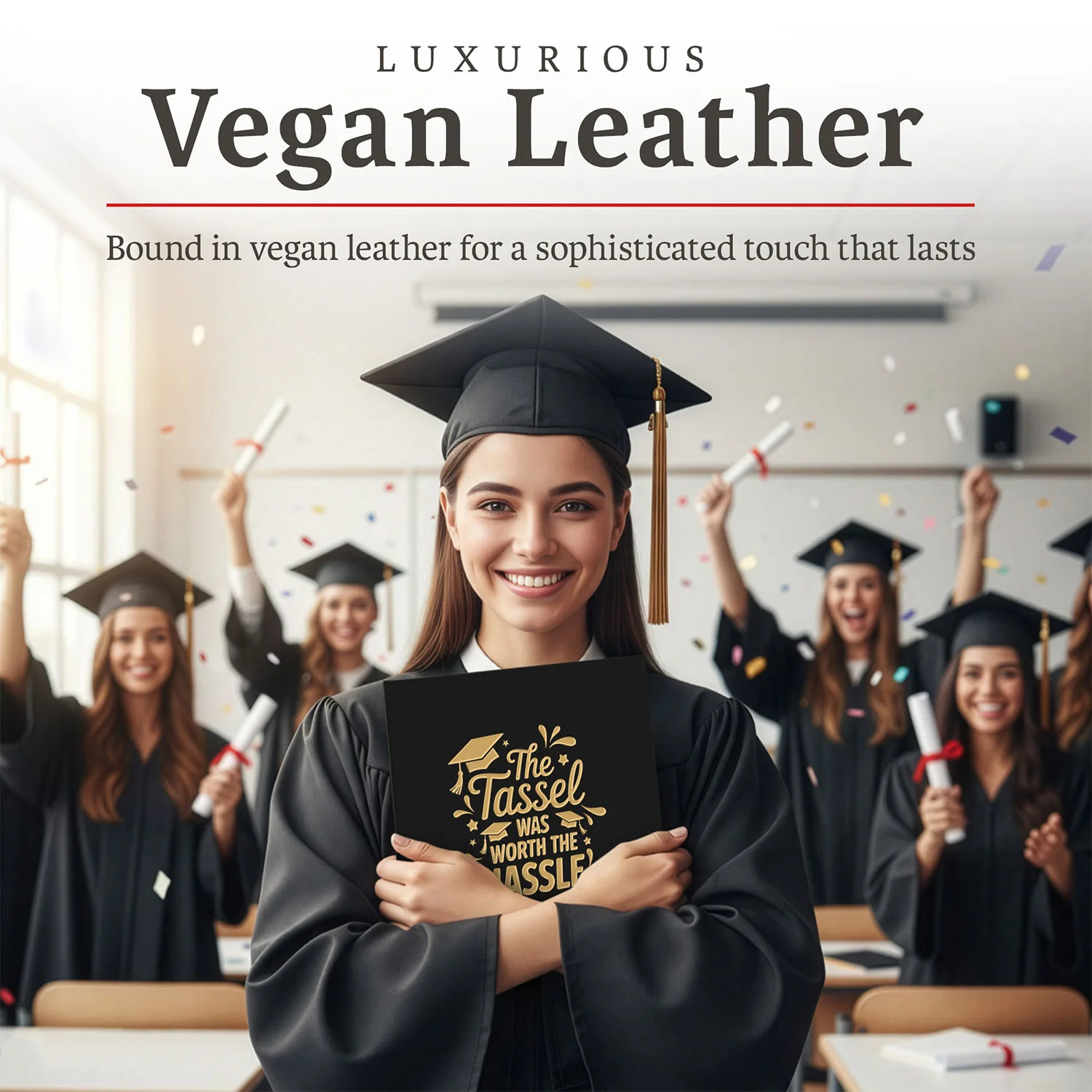 Graduation Guest Book Alternative – The Tassel Was Worth the Hassle (BLACK)